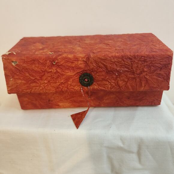 Set of 4 Red Gold Gem Napkin Rings with Box Made in India Holiday Table Deco - Picture 11 of 15